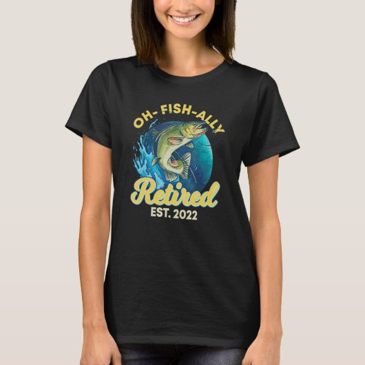 2022年お魚いっぱい引退 お魚好きな上司のための退職祝いギフト Tシャツ (正面)