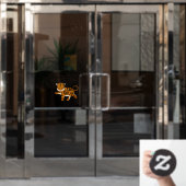 2022年かわいい〔占星術の〕十二宮図動物 ウィンドウサイン (オフィスドア)