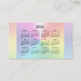 2022年きらめくカレンダー(Janz Business Card) 名刺