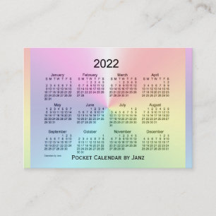 2022年きらめくカレンダー(Janz Motity Business Card) 名刺