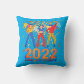 2022年ここ来ではおもしろい、新しい年のパーティー クッション (裏面)