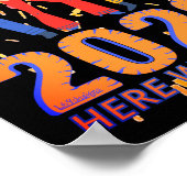 2022年ここ来ではおもしろい、新しい年のパーティー ポスター (角)