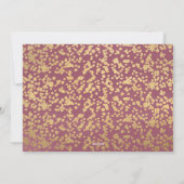 2022年に一緒にバラワインと金ゴールドファミリーフォト シーズンカード (裏面)