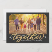 2022年に一緒に黒と金ゴールドの家族の写真 シーズンカード (正面)