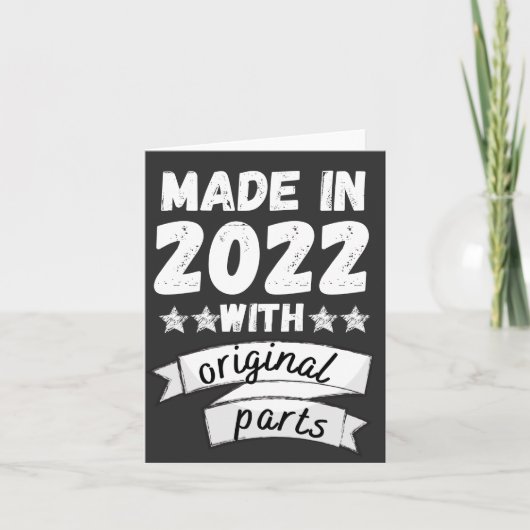 2022年に製造されたオリジナル部品 ノートカード (正面)