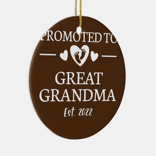2022年のおばあちゃん素晴らしに昇進2022年の新し素晴らしいおばあちゃん セラミックオーナメント (右)