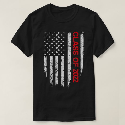 2022年のアメリカ愛国国旗ヴィンテージクラス Tシャツ (デザイン正面)