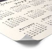 2022年のカレンダーとBeigeの写真と名前 ポスター (角)