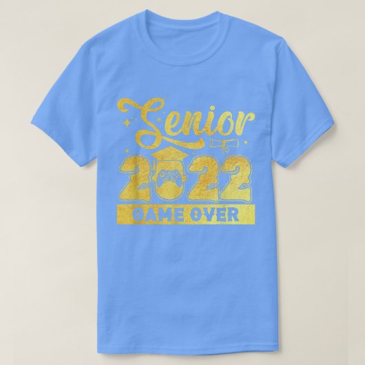 2022年のクラスの学校ゲーマー上のシニアビデオゲーム Tシャツ (デザイン正面)