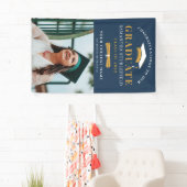 2022年のクラス写真撮影金ゴールドブラック卒業 横断幕 (インサイチュ)