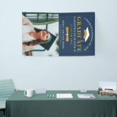 2022年のクラス写真撮影金ゴールドブラック卒業 横断幕 (トレードショー)