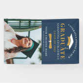 2022年のクラス写真撮影金ゴールドブラック卒業 横断幕 (横)