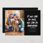 2022年のクリスマスフォトブラックなら何でもできる シーズンカード (正面/裏面)