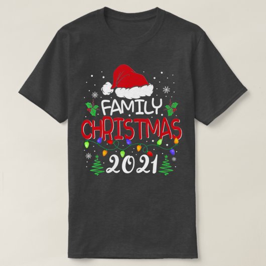 2022年のクリスマスマッチファミリーチームサンタスクワッドパ Tシャツ (デザイン正面)