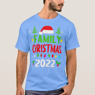 2022年のクリスマスマッチファミリーチームサンタスクワッドパ Tシャツ