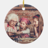 2022年のクリスマス　2つの写真 セラミックオーナメント (裏面)
