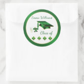 2022年のグリーンイエローモルタル卒業証書 ラウンドシール (バッグ)