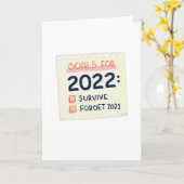 2022年のゴール生き延び: 2021年忘れ2021年 カード (黄色い花)