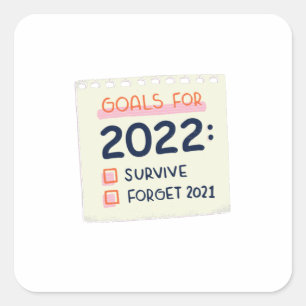 2022年のゴール生き延び: 2021年忘れ2021年 スクエアシール