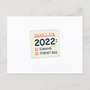 2022年のゴール生き延び: 2021年忘れ2021年 ポストカード