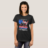 2022年のトランプ列車に乗ってアメリカ国旗 Tシャツ (正面フル)