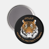 2022年のトラ保護ガス マグネット (正面/裏面)