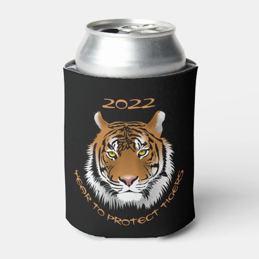 2022年のトラ保護ガス 缶クーラー (缶正面)