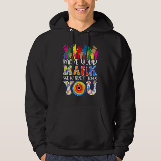 2022年のドット付きの場所をマークに表示 パーカ (正面)