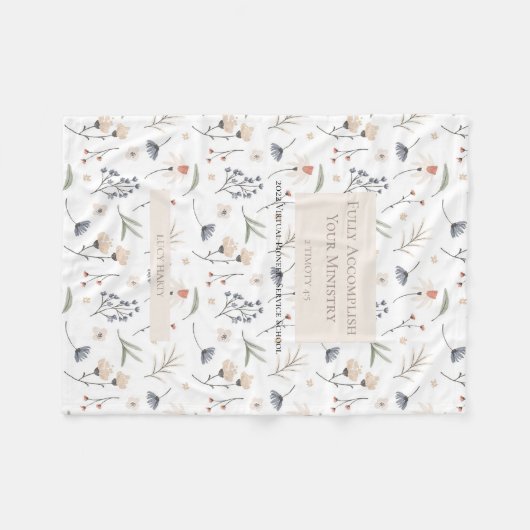 2022年のパーソナライズされたJWパイオニア姉妹への贈り物  フリースブランケット (正面(横))