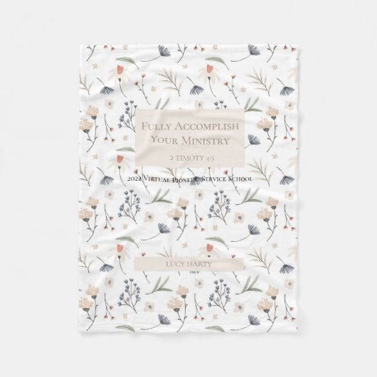 2022年のパーソナライズされたJWパイオニア姉妹への贈り物 フリースブランケット (正面)