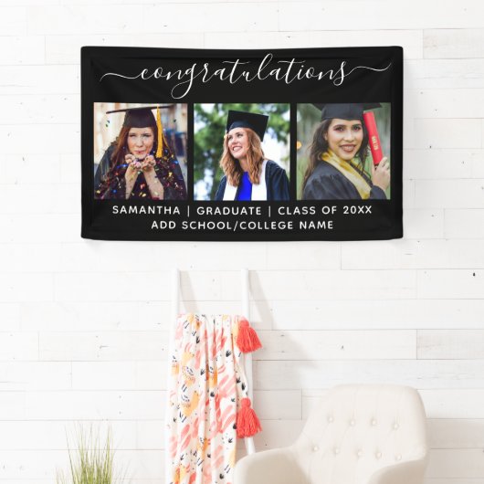 2022年のフォトコラージュのクラス3回おめでとうございます 横断幕 (インサイチュ)