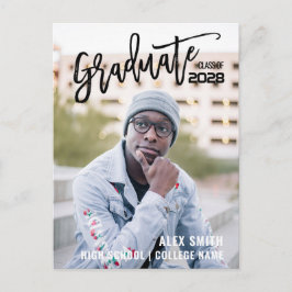 2022年のブラシスモダンクリプト写真卒業クラス インビテーションポストカード