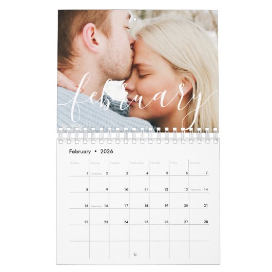 2022年のミニマシンプルリストカスタム写真 カレンダー (2月 2026)