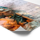 2022年のヴァイキング風カレンダー ポスター (角)