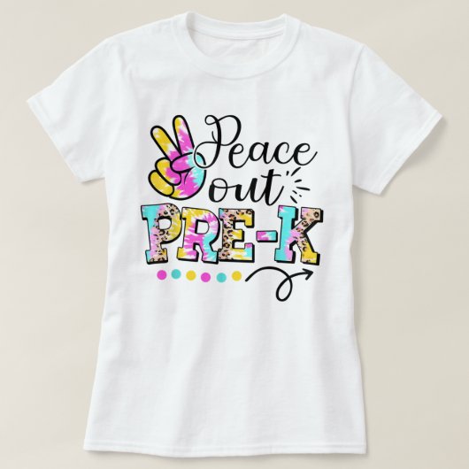 2022年の卒業ギフトのK前クラスのピースアウト Tシャツ (デザイン正面)