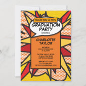 2022年の卒業パーティークラスモダンおもしろい 招待状 (正面)