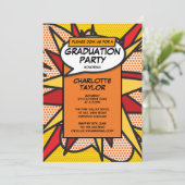 2022年の卒業パーティークラスモダンおもしろい 招待状 (スタンド正面)