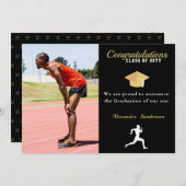 2022年の卒業発表のトラックランナークラス 案内状 (正面/裏面)