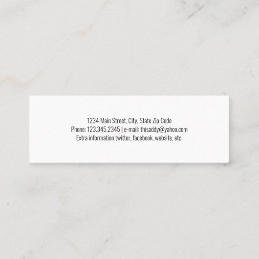 2022年の卒業発表名カード・クラス スキニー名刺 (裏面)