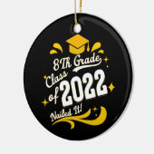 2022年の卒業8年生クラスNailed It セラミックオーナメント (左)