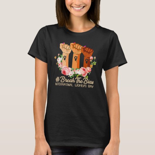 2022年の女性の国際的日の贈り物の偏見を取り除く Tシャツ (正面)
