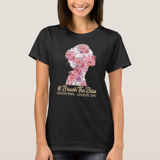 2022年の女性の国際的日の贈り物の偏見を取り除く Tシャツ (正面)