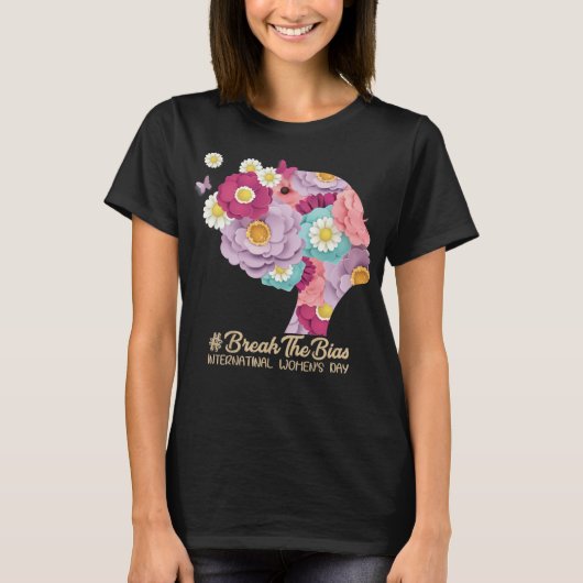 2022年の女性の国際的日の贈り物の偏見を取り除く Tシャツ (正面)