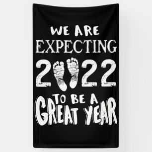 2022年の妊娠発表を期待 横断幕