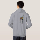 2022年の年次総会ロゴ付きの男性用フード付きスウェットシャツ パーカ (裏面フル)