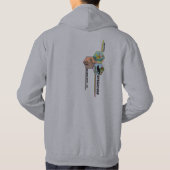 2022年の年次総会ロゴ付きの男性用フード付きスウェットシャツ パーカ (裏面)