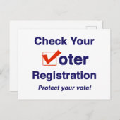 2022年の投票者登録の確認 ポストカード (正面/裏面)