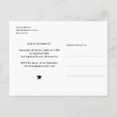 2022年の招待の卒業写真コラージュのクラス インビテーションポストカード (裏面)