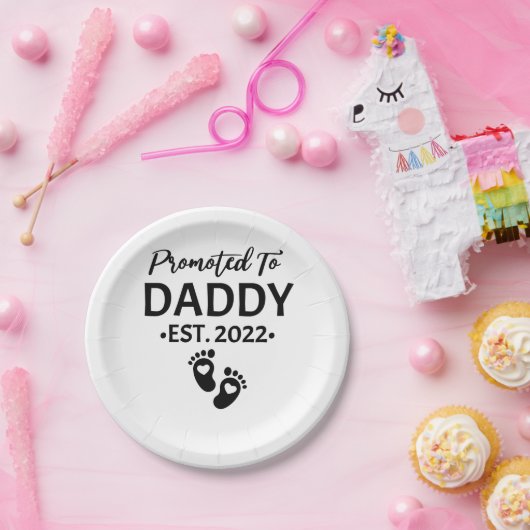 2022年の新しい父の日にパパに昇進 ペーパープレート (パーティー)