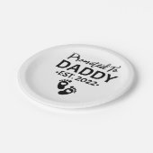 2022年の新しい父の日にパパに昇進 ペーパープレート (アングル)
